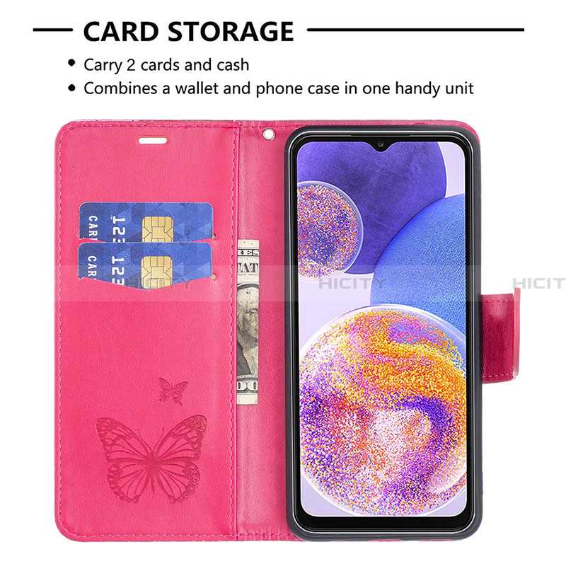 Funda de Cuero Cartera con Soporte Mariposa Carcasa B01F para Samsung Galaxy A23 4G