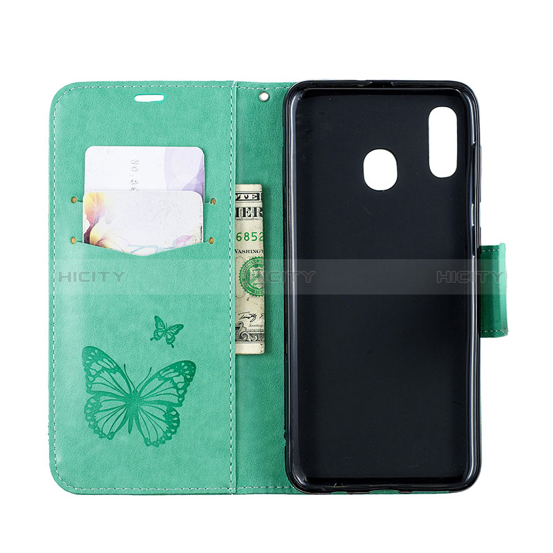 Funda de Cuero Cartera con Soporte Mariposa Carcasa B01F para Samsung Galaxy A30