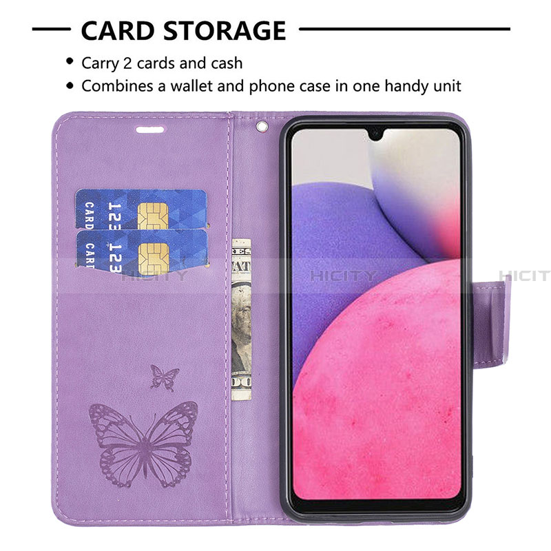 Funda de Cuero Cartera con Soporte Mariposa Carcasa B01F para Samsung Galaxy A33 5G