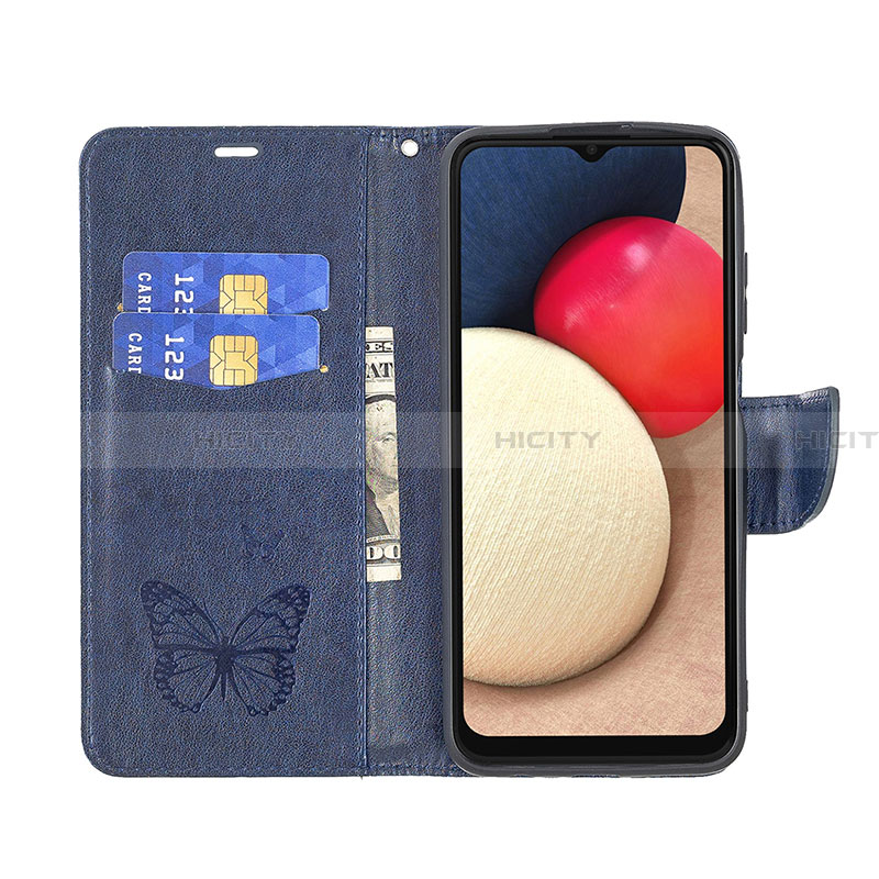 Funda de Cuero Cartera con Soporte Mariposa Carcasa B01F para Samsung Galaxy F02S SM-E025F