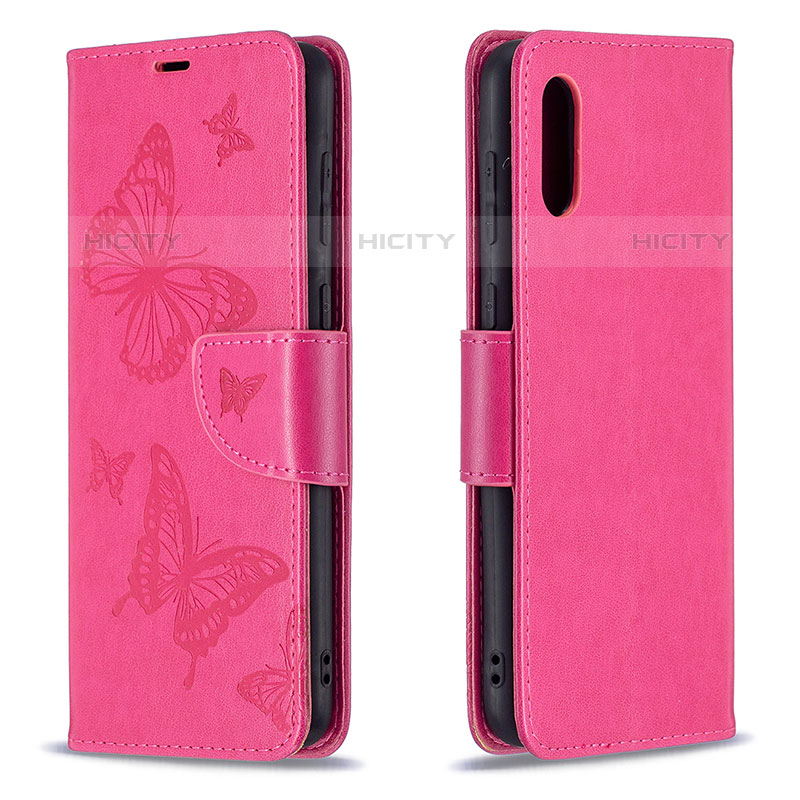 Funda de Cuero Cartera con Soporte Mariposa Carcasa B01F para Samsung Galaxy M02