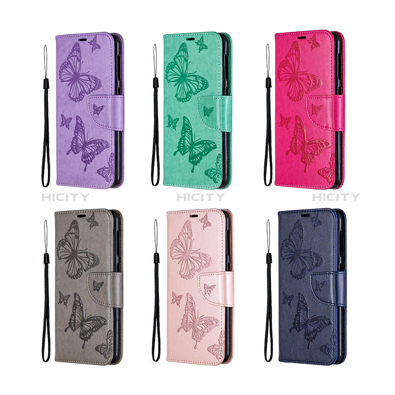 Funda de Cuero Cartera con Soporte Mariposa Carcasa B01F para Samsung Galaxy M10