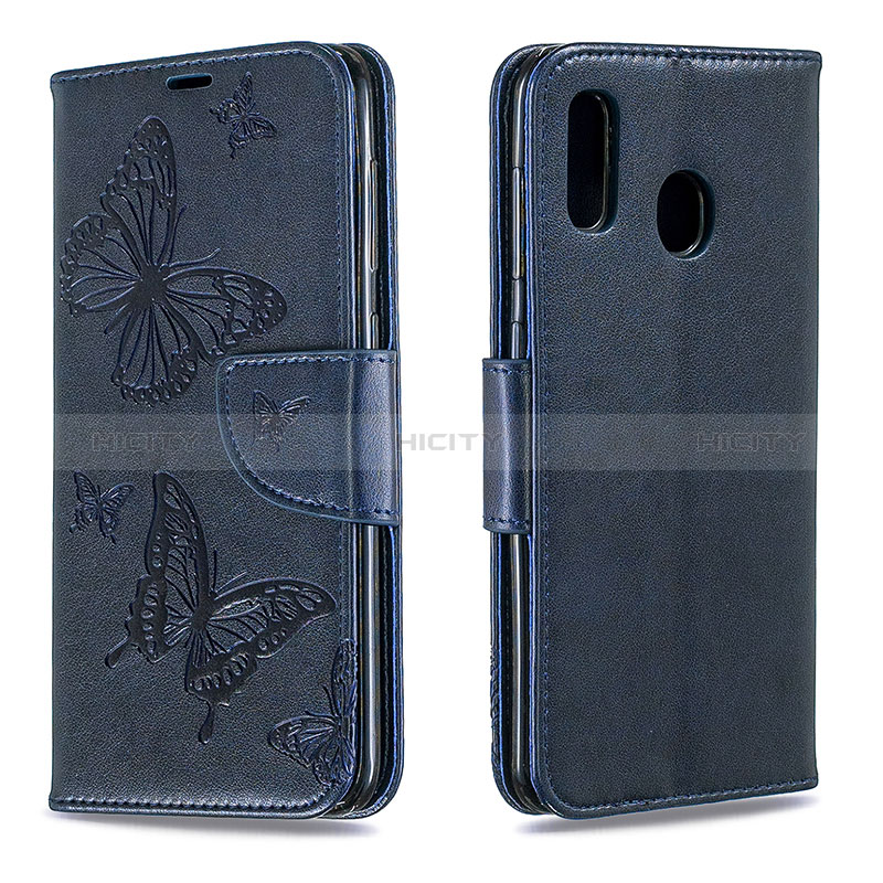 Funda de Cuero Cartera con Soporte Mariposa Carcasa B01F para Samsung Galaxy M10S