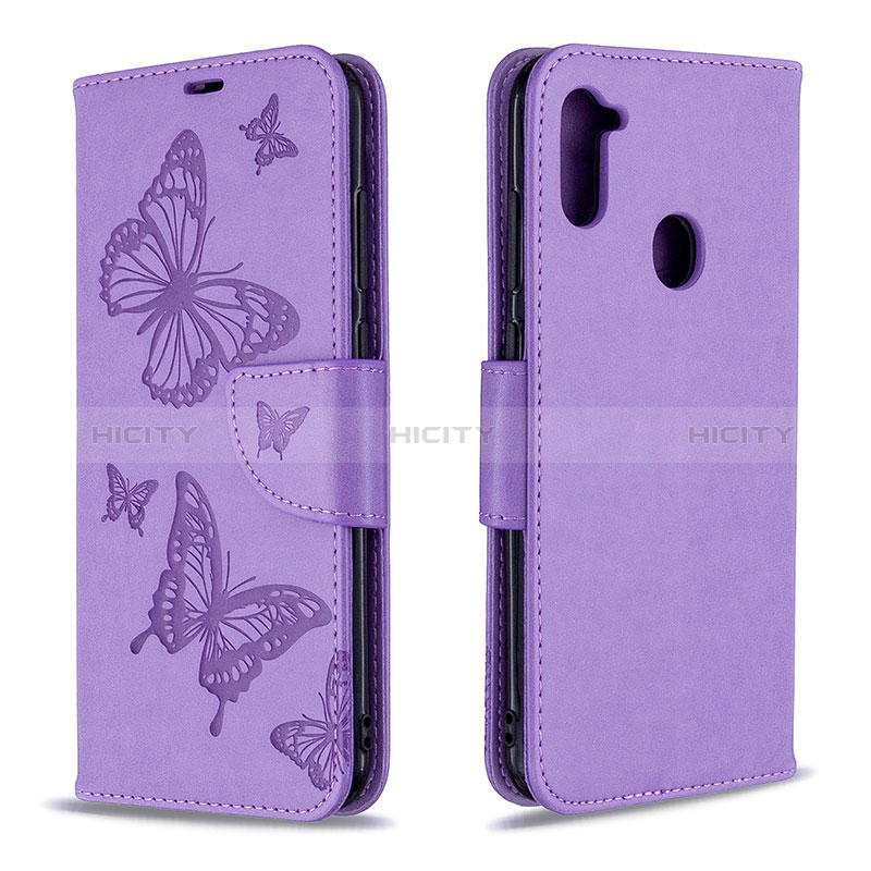 Funda de Cuero Cartera con Soporte Mariposa Carcasa B01F para Samsung Galaxy M11