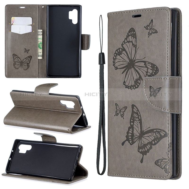 Funda de Cuero Cartera con Soporte Mariposa Carcasa B01F para Samsung Galaxy Note 10 Plus 5G