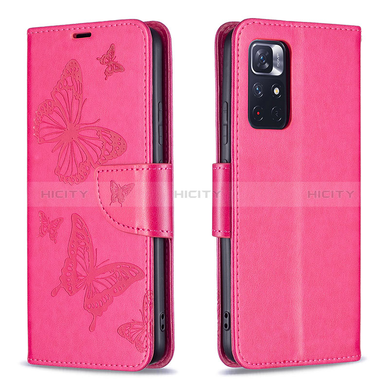 Funda de Cuero Cartera con Soporte Mariposa Carcasa B01F para Xiaomi Poco M4 Pro 5G