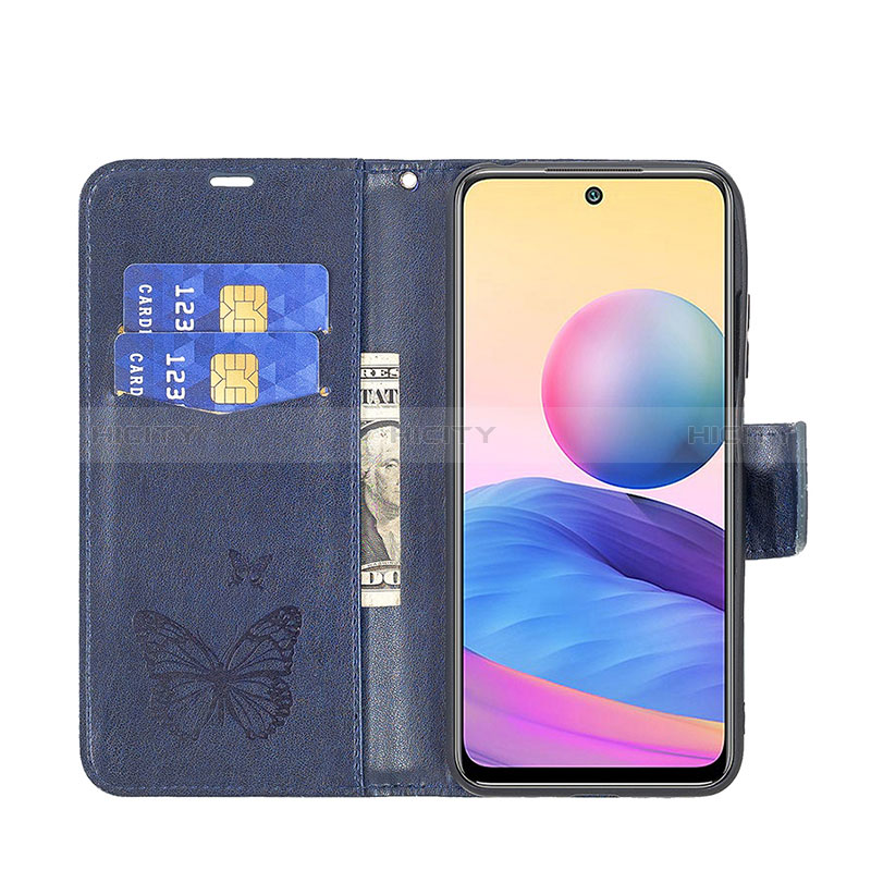 Funda de Cuero Cartera con Soporte Mariposa Carcasa B01F para Xiaomi Redmi Note 10T 5G