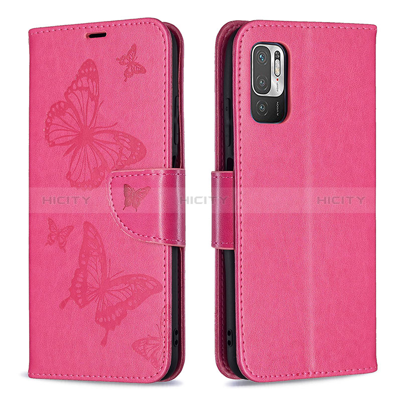 Funda de Cuero Cartera con Soporte Mariposa Carcasa B01F para Xiaomi Redmi Note 10T 5G