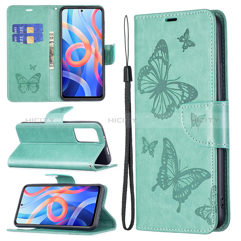 Funda de Cuero Cartera con Soporte Mariposa Carcasa B01F para Xiaomi Redmi Note 11 5G