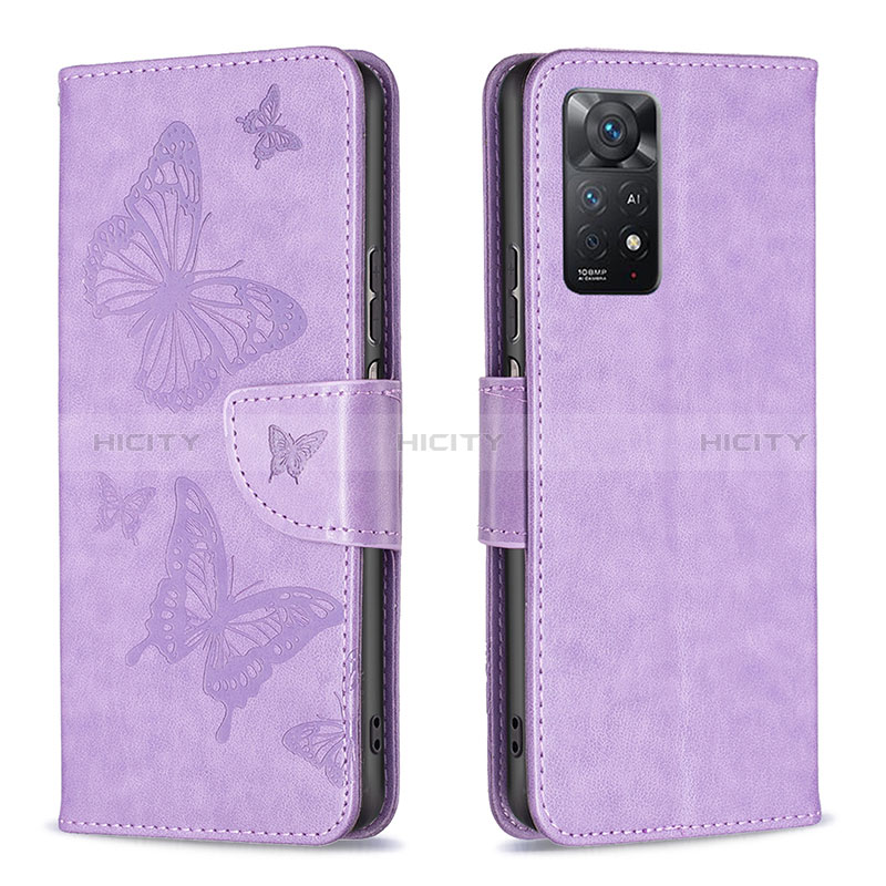 Funda de Cuero Cartera con Soporte Mariposa Carcasa B01F para Xiaomi Redmi Note 11 Pro 4G