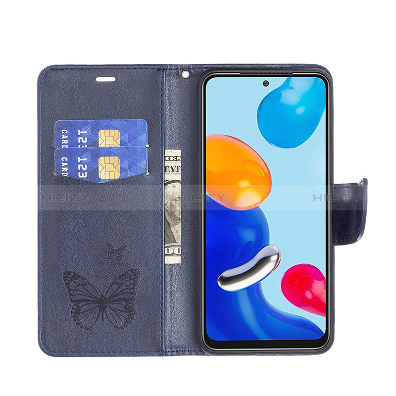 Funda de Cuero Cartera con Soporte Mariposa Carcasa B01F para Xiaomi Redmi Note 11S 4G