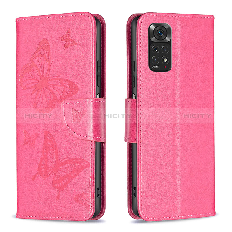 Funda de Cuero Cartera con Soporte Mariposa Carcasa B01F para Xiaomi Redmi Note 11S 4G