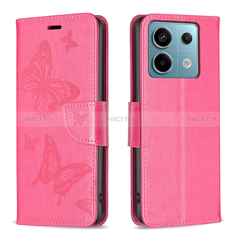 Funda de Cuero Cartera con Soporte Mariposa Carcasa B01F para Xiaomi Redmi Note 13 Pro 5G