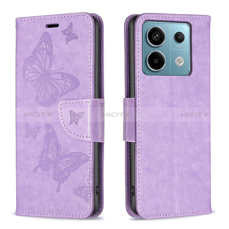 Funda de Cuero Cartera con Soporte Mariposa Carcasa B01F para Xiaomi Redmi Note 13 Pro 5G