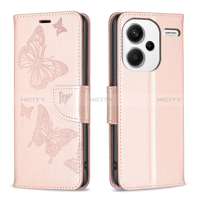 Funda de Cuero Cartera con Soporte Mariposa Carcasa B01F para Xiaomi Redmi Note 13 Pro+ Plus 5G