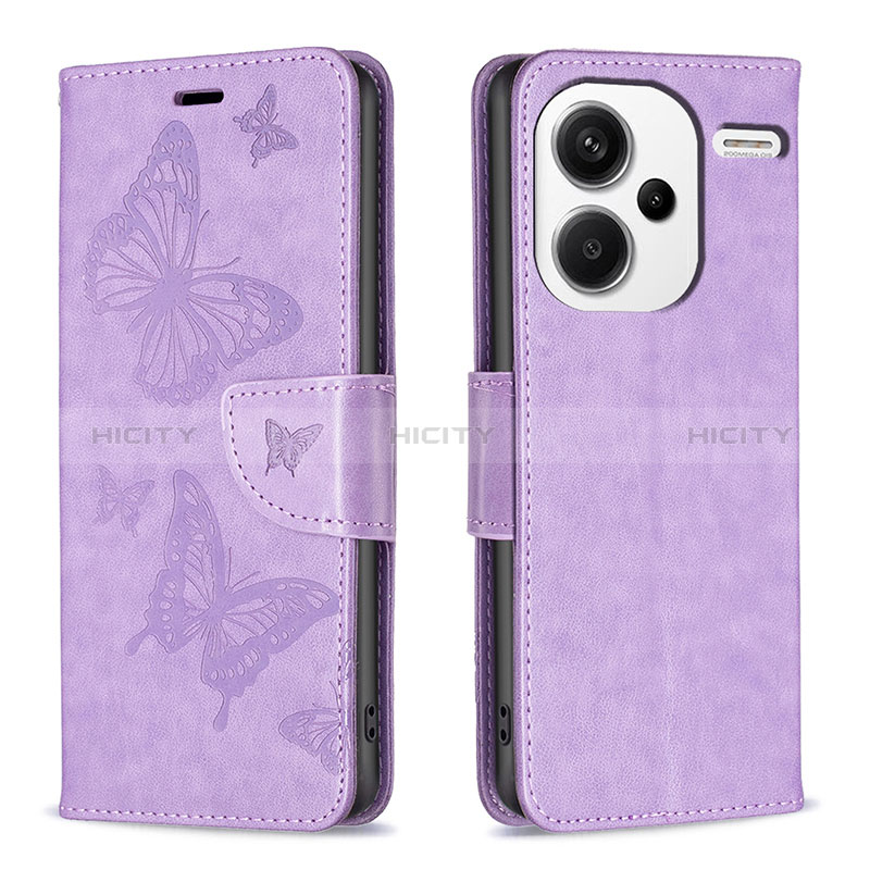 Funda de Cuero Cartera con Soporte Mariposa Carcasa B01F para Xiaomi Redmi Note 13 Pro+ Plus 5G