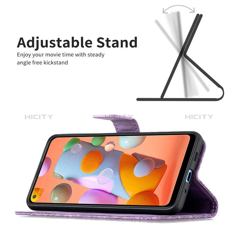 Funda de Cuero Cartera con Soporte Mariposa Carcasa B02F para Samsung Galaxy A11