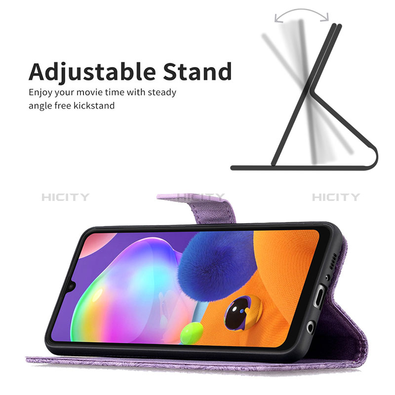 Funda de Cuero Cartera con Soporte Mariposa Carcasa B02F para Samsung Galaxy A31