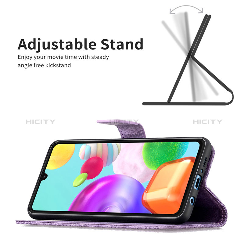 Funda de Cuero Cartera con Soporte Mariposa Carcasa B02F para Samsung Galaxy A41