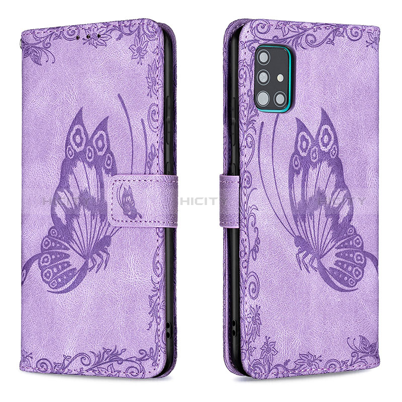 Funda de Cuero Cartera con Soporte Mariposa Carcasa B02F para Samsung Galaxy A51 5G