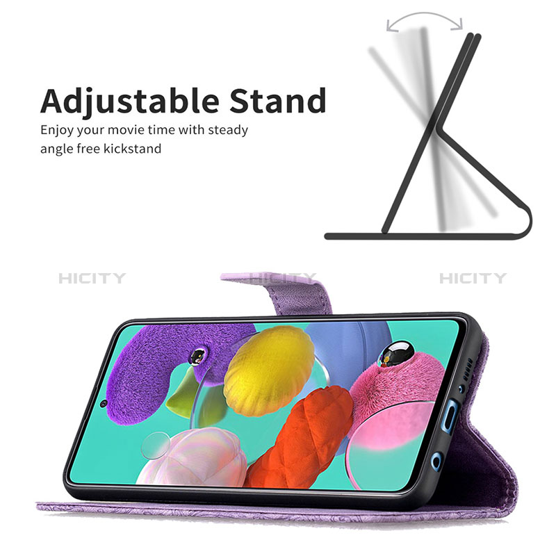 Funda de Cuero Cartera con Soporte Mariposa Carcasa B02F para Samsung Galaxy A51 5G