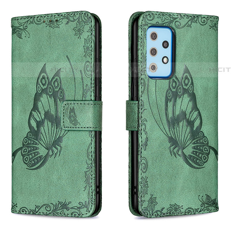 Funda de Cuero Cartera con Soporte Mariposa Carcasa B02F para Samsung Galaxy A52 4G