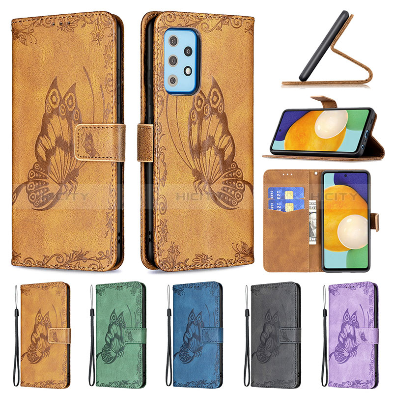 Funda de Cuero Cartera con Soporte Mariposa Carcasa B02F para Samsung Galaxy A52s 5G