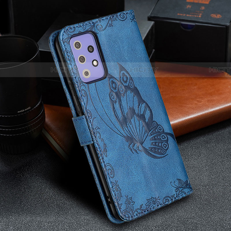 Funda de Cuero Cartera con Soporte Mariposa Carcasa B02F para Samsung Galaxy A72 5G