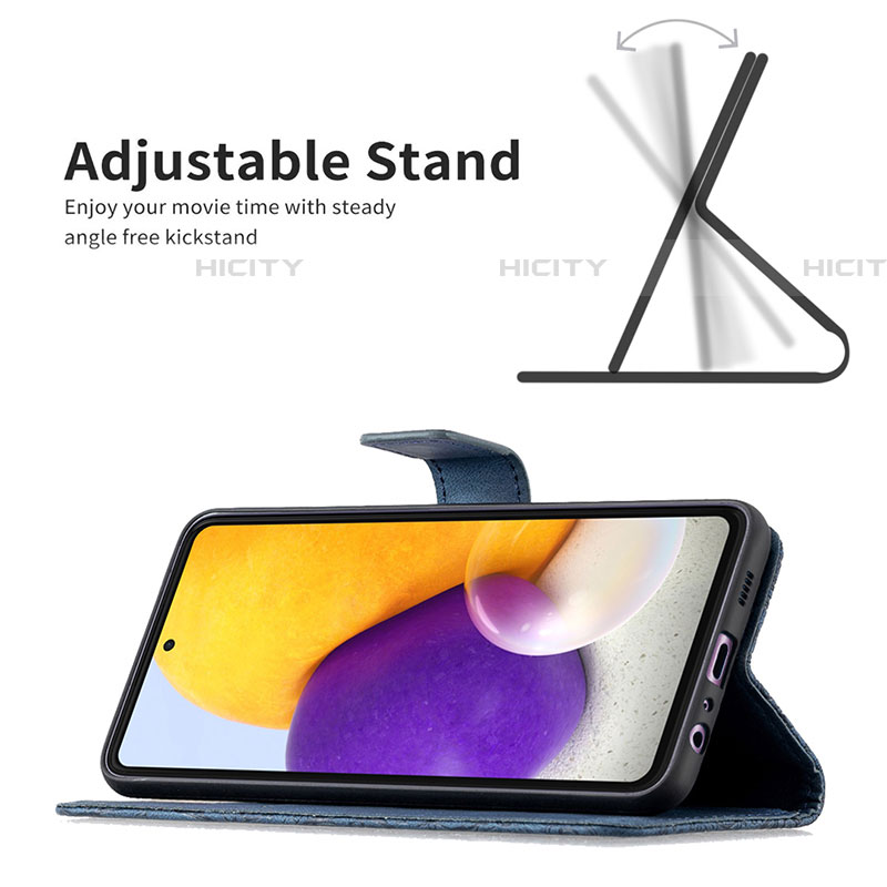 Funda de Cuero Cartera con Soporte Mariposa Carcasa B02F para Samsung Galaxy A72 5G