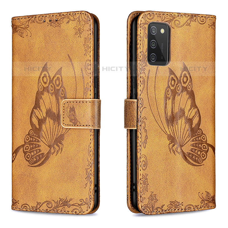 Funda de Cuero Cartera con Soporte Mariposa Carcasa B02F para Samsung Galaxy M02s