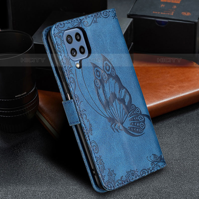 Funda de Cuero Cartera con Soporte Mariposa Carcasa B02F para Samsung Galaxy M32 4G