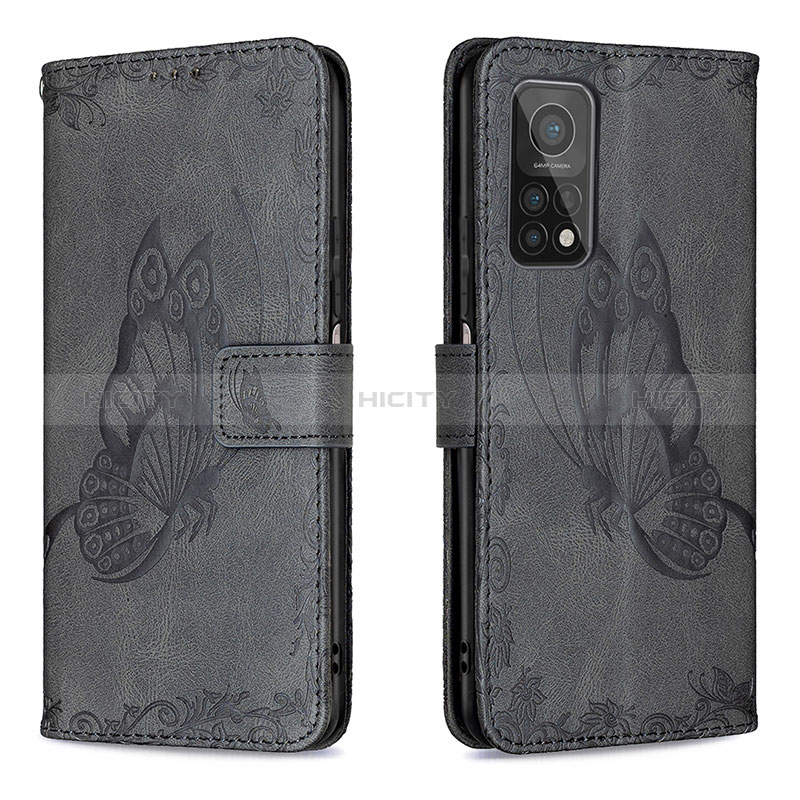 Funda de Cuero Cartera con Soporte Mariposa Carcasa B02F para Xiaomi Mi 10T 5G