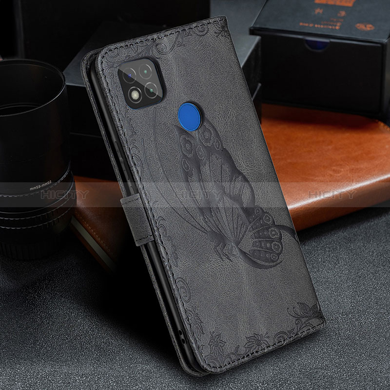 Funda de Cuero Cartera con Soporte Mariposa Carcasa B02F para Xiaomi POCO C31