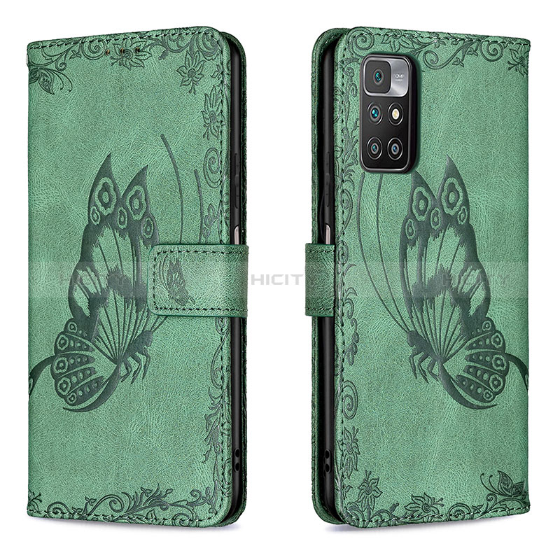 Funda de Cuero Cartera con Soporte Mariposa Carcasa B02F para Xiaomi Redmi 10 (2022)