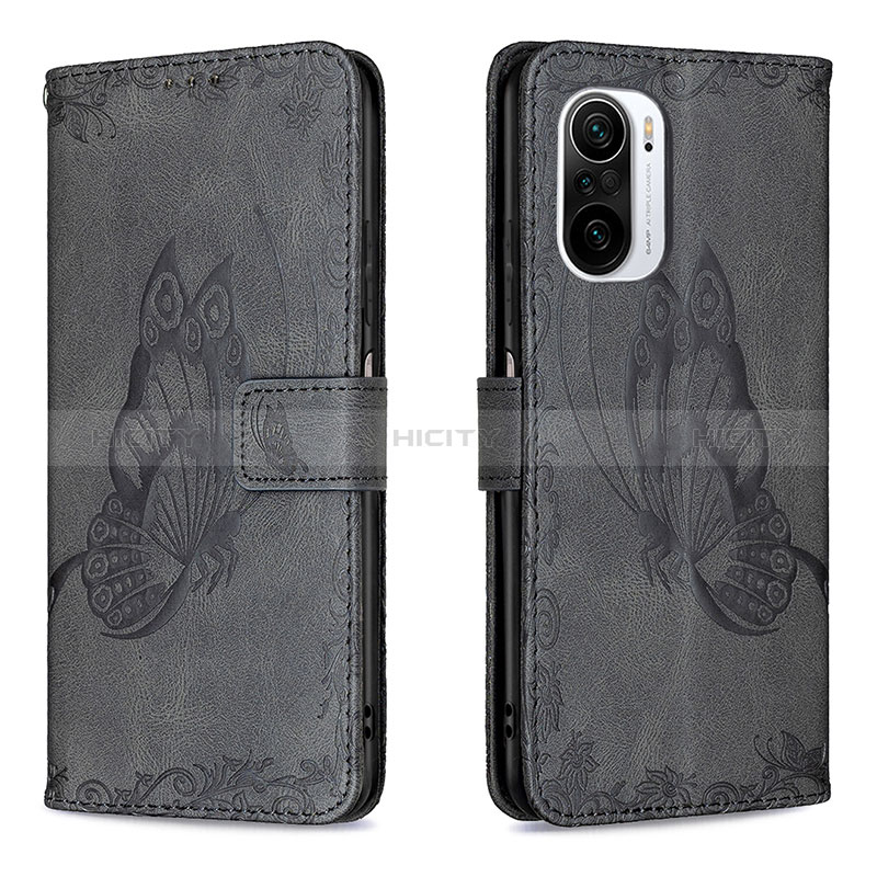 Funda de Cuero Cartera con Soporte Mariposa Carcasa B02F para Xiaomi Redmi K40 5G