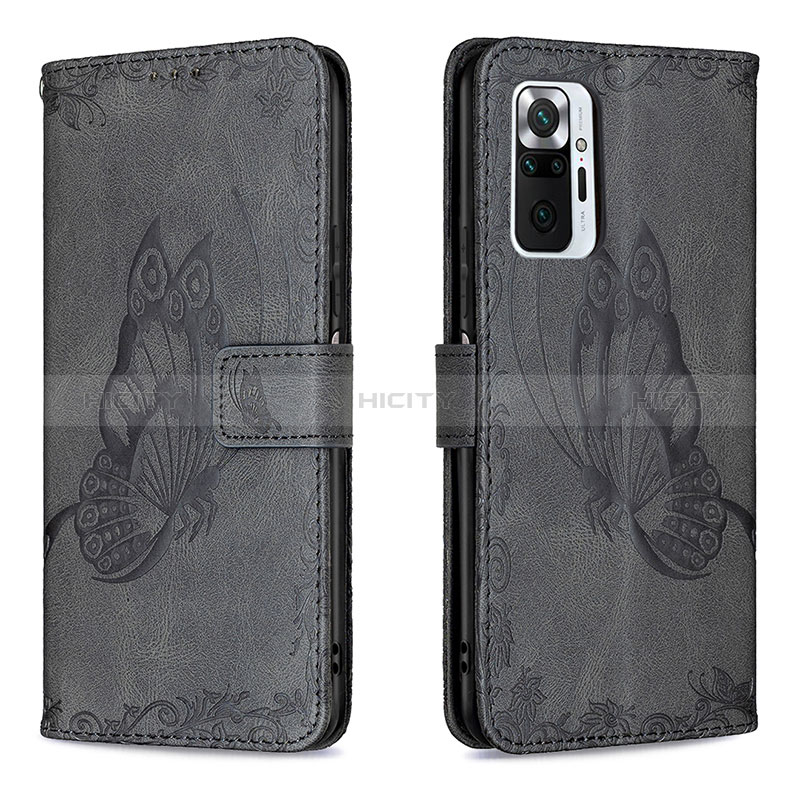 Funda de Cuero Cartera con Soporte Mariposa Carcasa B02F para Xiaomi Redmi Note 10 Pro Max