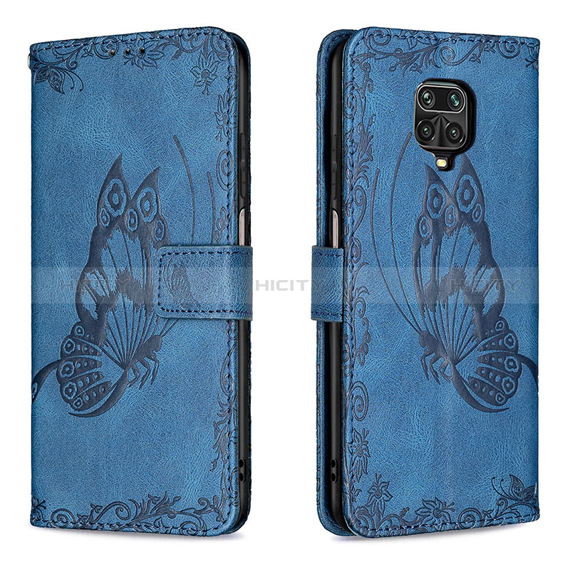 Funda de Cuero Cartera con Soporte Mariposa Carcasa B02F para Xiaomi Redmi Note 9 Pro Max