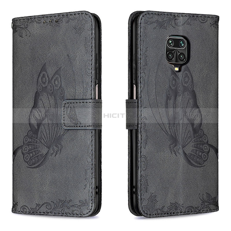 Funda de Cuero Cartera con Soporte Mariposa Carcasa B02F para Xiaomi Redmi Note 9 Pro Max