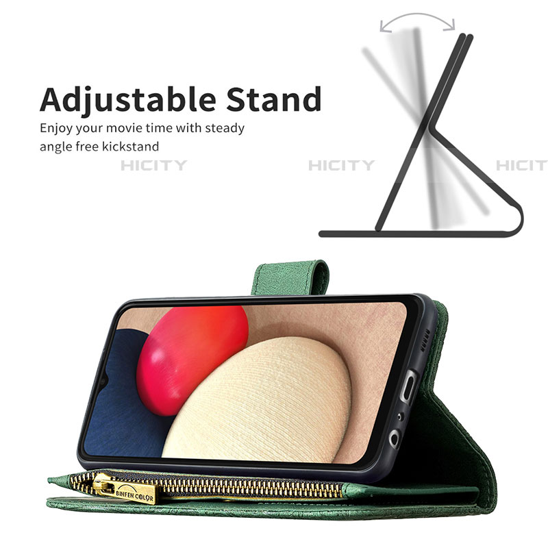 Funda de Cuero Cartera con Soporte Mariposa Carcasa B03F para Samsung Galaxy A03s