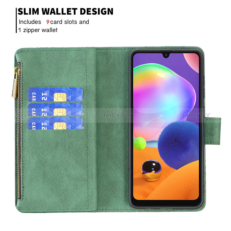 Funda de Cuero Cartera con Soporte Mariposa Carcasa B03F para Samsung Galaxy A31