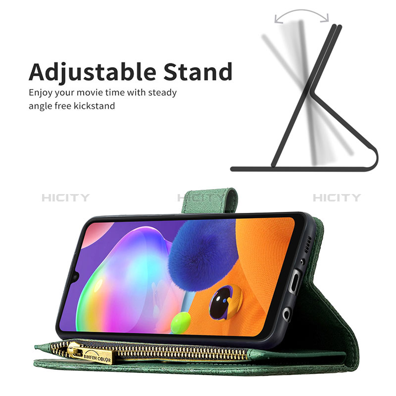 Funda de Cuero Cartera con Soporte Mariposa Carcasa B03F para Samsung Galaxy A31