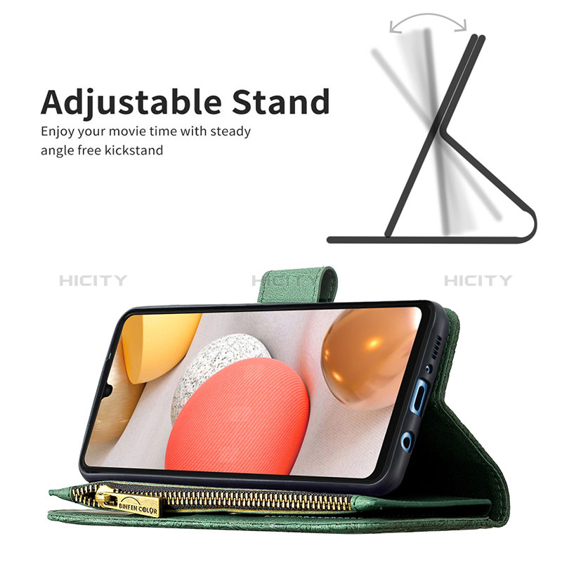 Funda de Cuero Cartera con Soporte Mariposa Carcasa B03F para Samsung Galaxy A42 5G