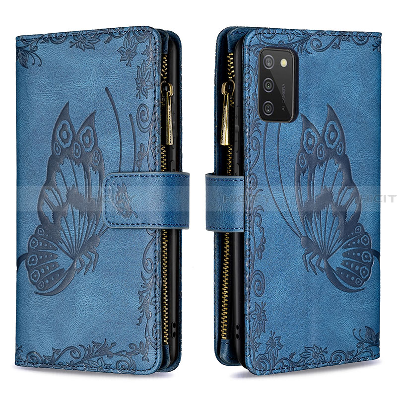 Funda de Cuero Cartera con Soporte Mariposa Carcasa B03F para Samsung Galaxy F02S SM-E025F