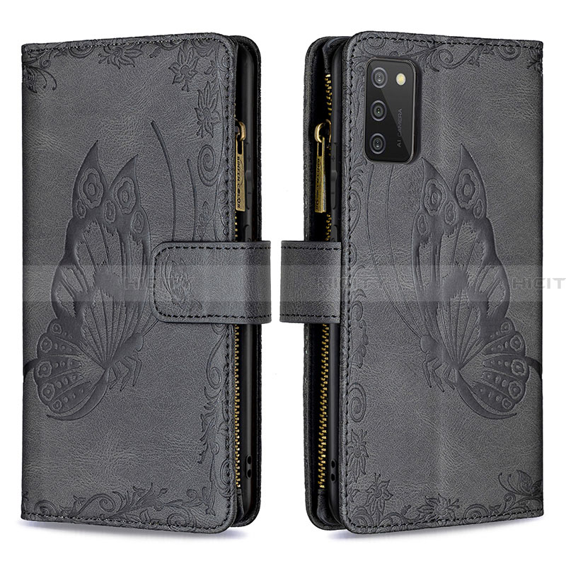 Funda de Cuero Cartera con Soporte Mariposa Carcasa B03F para Samsung Galaxy F02S SM-E025F