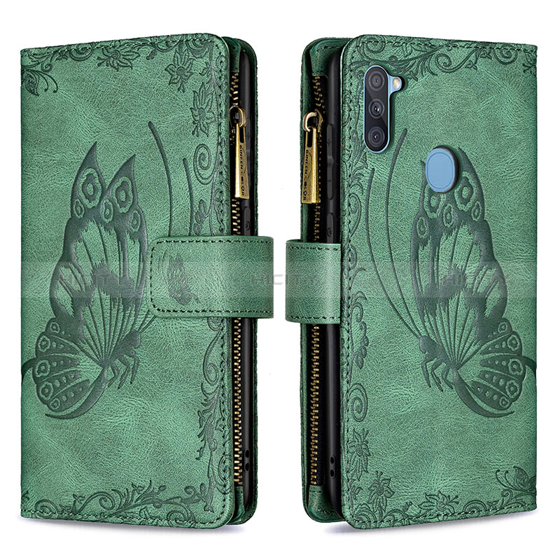 Funda de Cuero Cartera con Soporte Mariposa Carcasa B03F para Samsung Galaxy M11