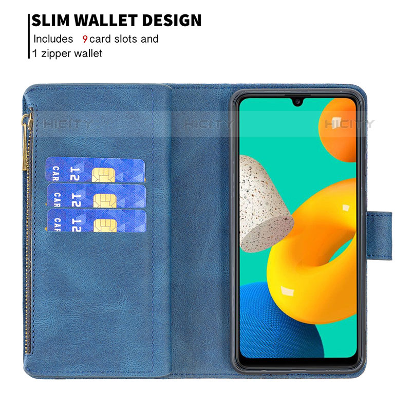 Funda de Cuero Cartera con Soporte Mariposa Carcasa B03F para Samsung Galaxy M32 4G