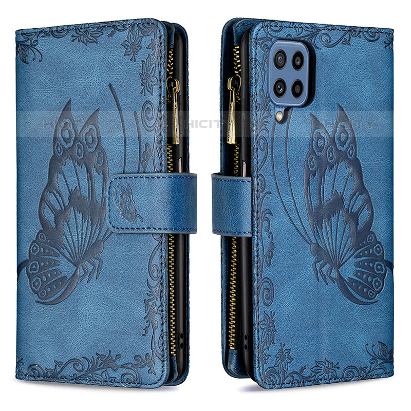 Funda de Cuero Cartera con Soporte Mariposa Carcasa B03F para Samsung Galaxy M32 4G