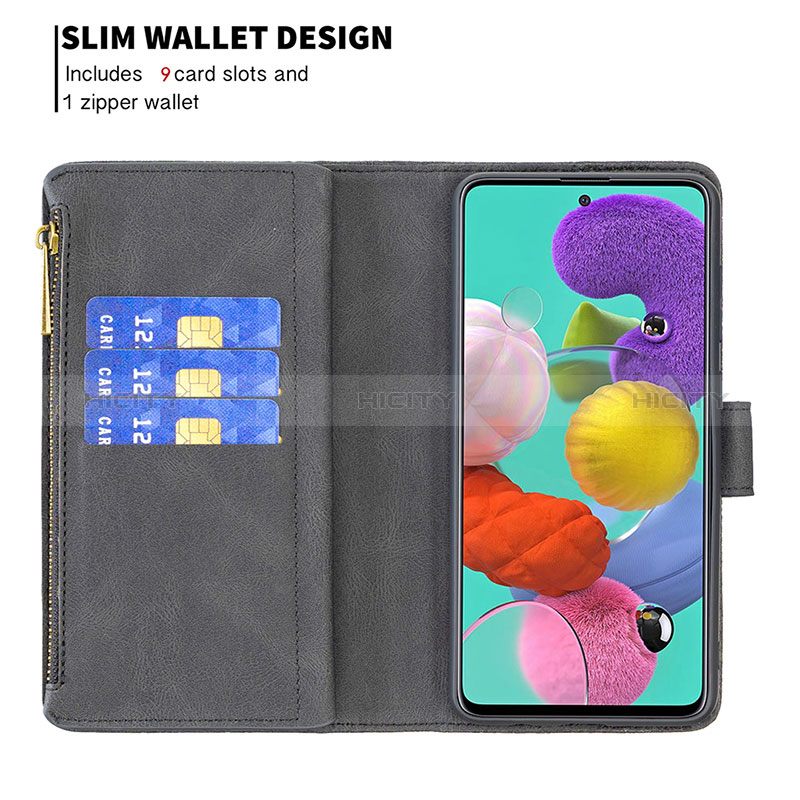 Funda de Cuero Cartera con Soporte Mariposa Carcasa B03F para Samsung Galaxy M40S