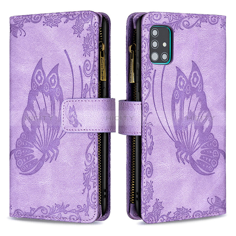 Funda de Cuero Cartera con Soporte Mariposa Carcasa B03F para Samsung Galaxy M40S