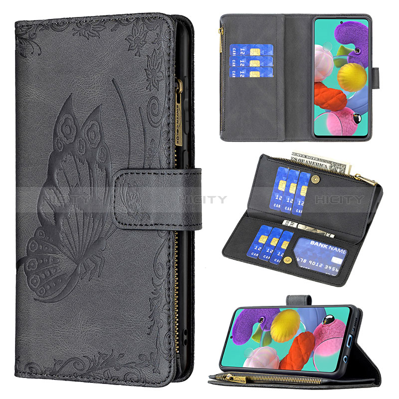 Funda de Cuero Cartera con Soporte Mariposa Carcasa B03F para Samsung Galaxy M40S